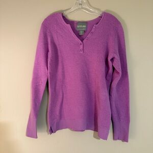 Wicked wool purple long sleeve Henley sweater shirt